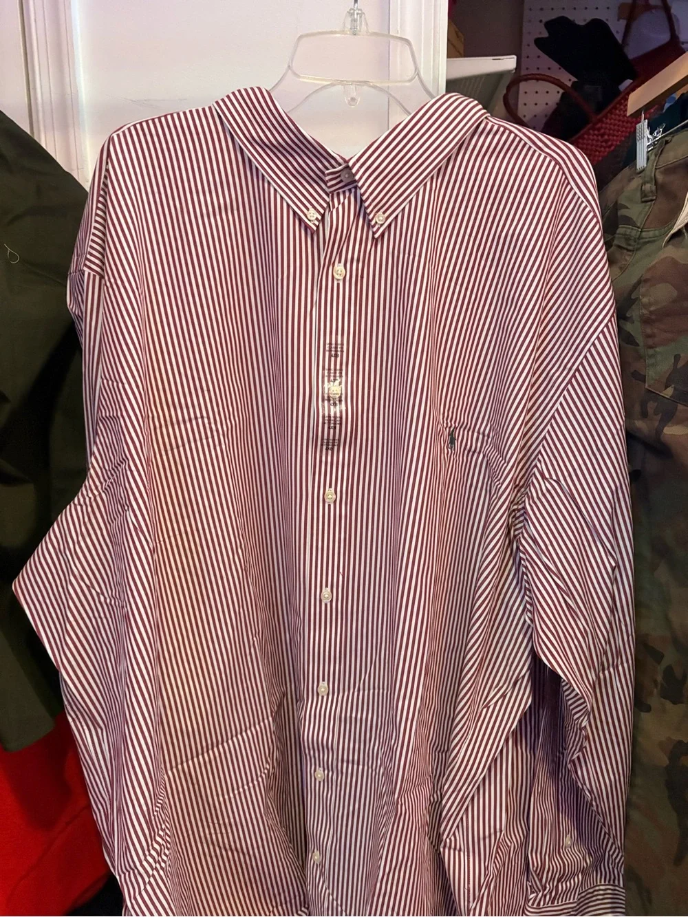 Polo Ralph Lauren Striped Stretch Poplin Shirt Big & Tall